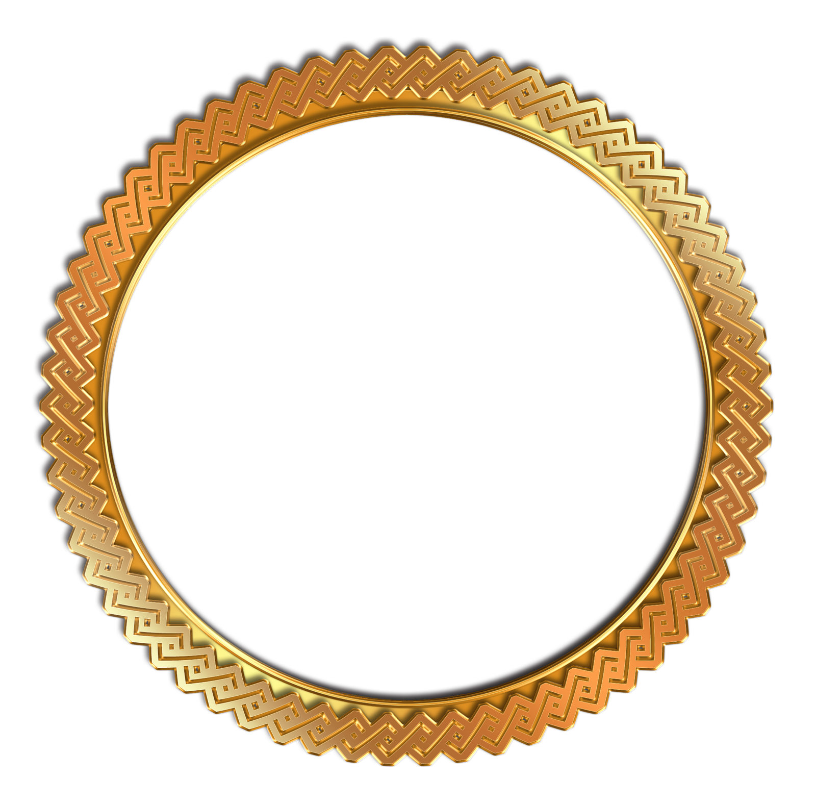 Antique Frame Gold Transparent PNG Image