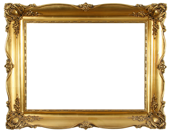 Antique Frame Gold Transparent PNG Image