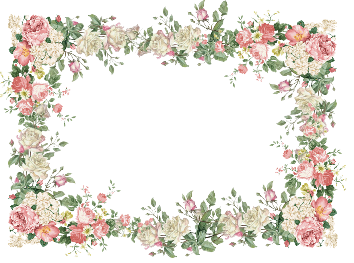 Flowers Vector Frame Transparent PNG Image