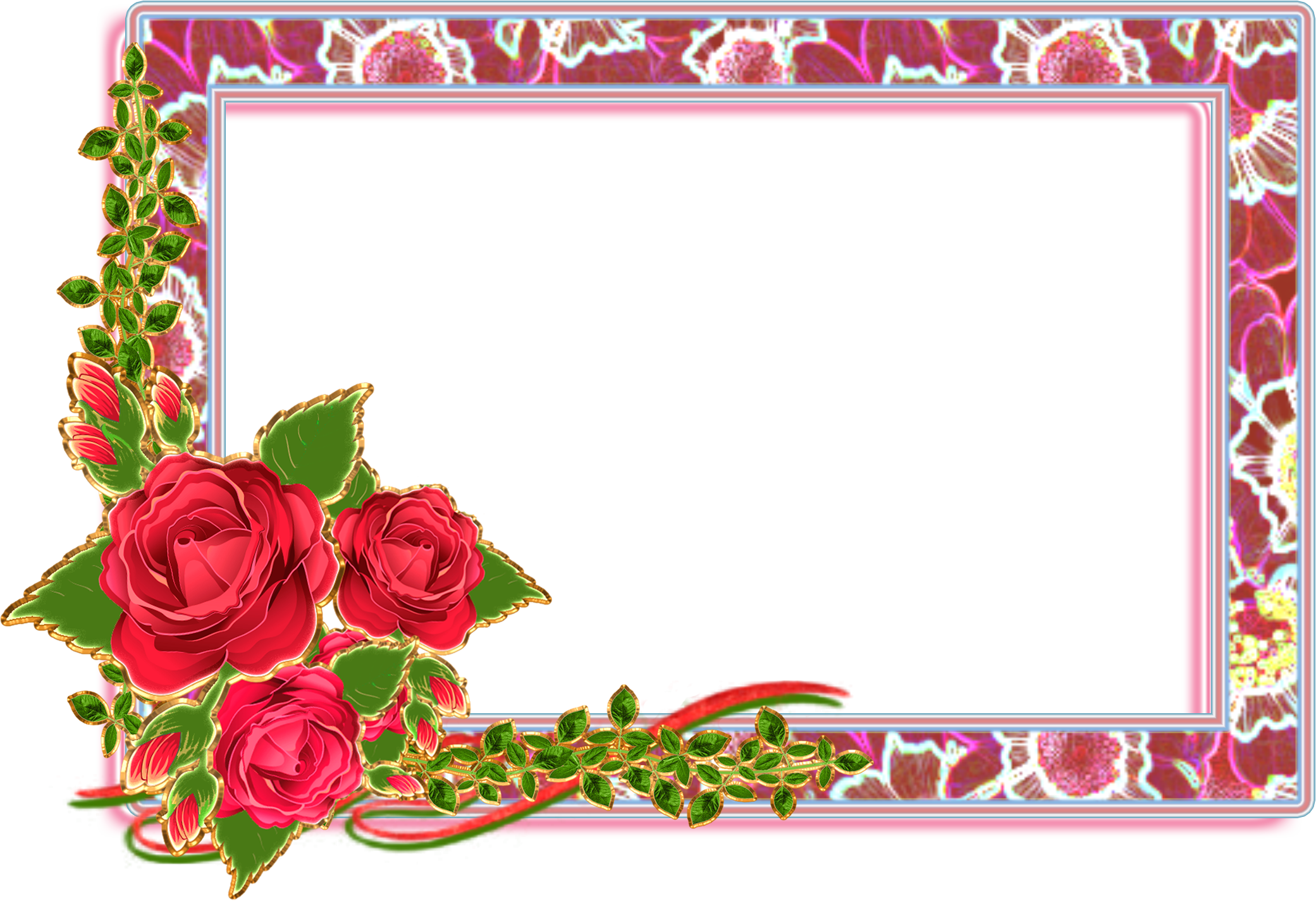 Frame Flower Artistic Transparent PNG Image