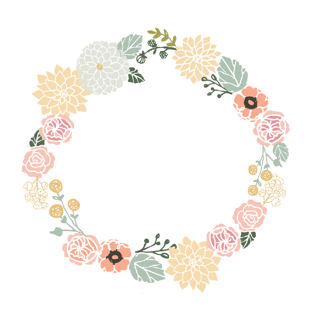 Floral Circle Border Blooming Transparent PNG Image