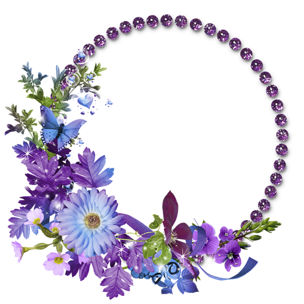 Floral Circle Border Blooming Transparent PNG Image