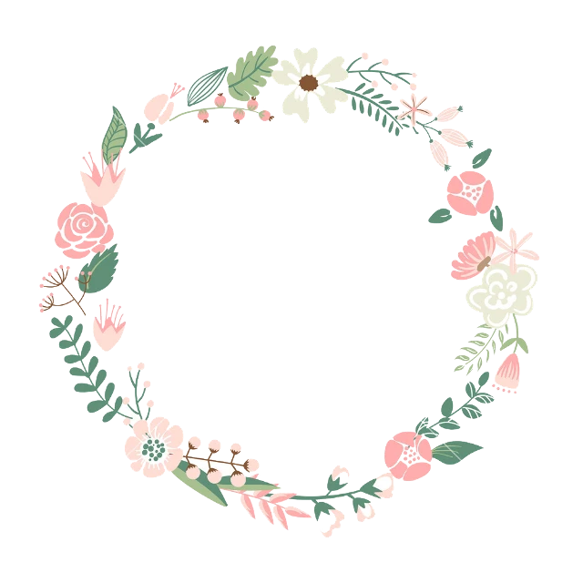 Botanical Frame Floral Circle Border Transparent PNG Image