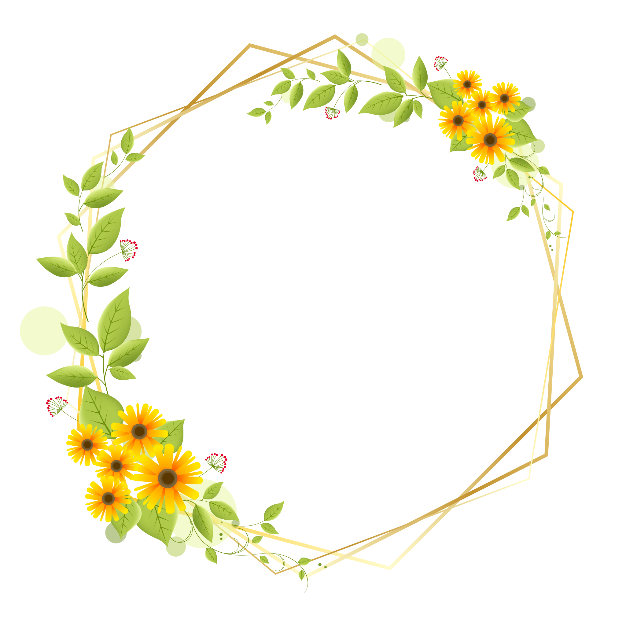 Floral Border Transparent PNG Image
