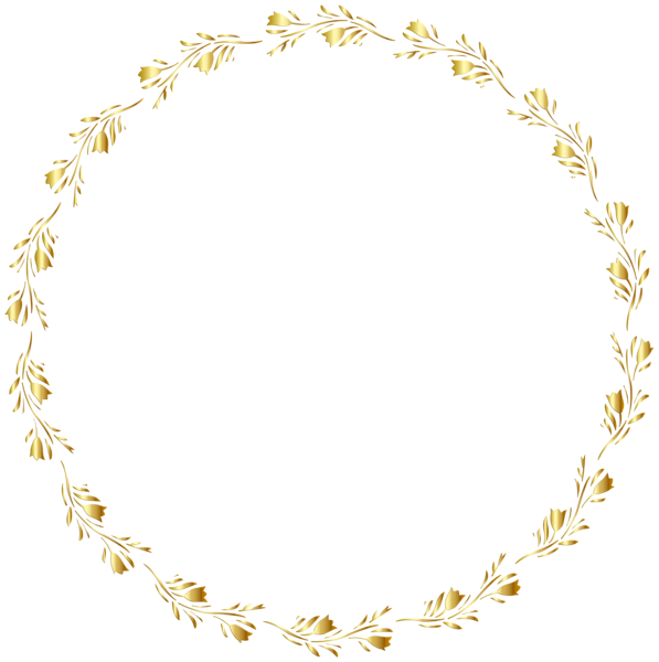 Floral Circle Border Frame Transparent PNG Image