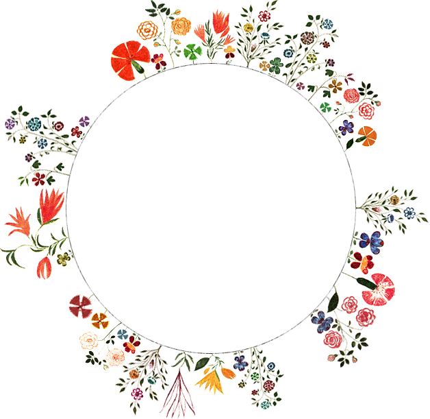 Floral Circle Border Transparent PNG Image