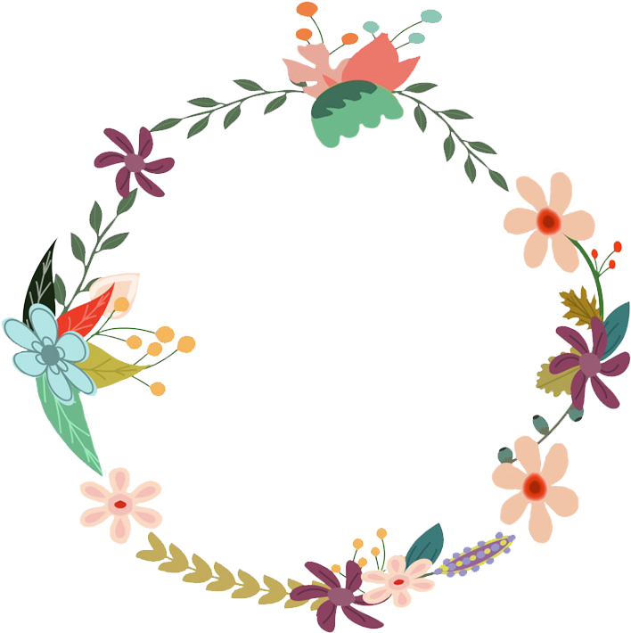 Floral Circle Border Transparent PNG Image