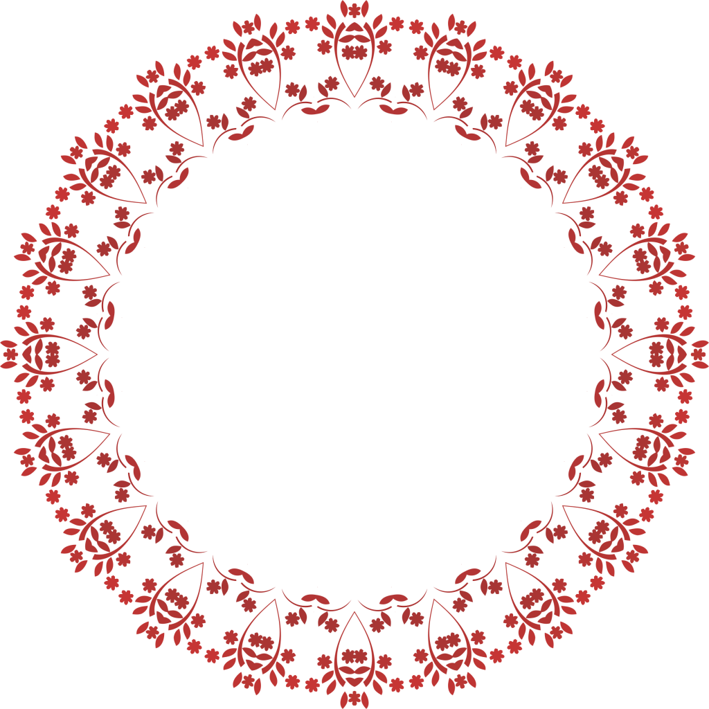 Pink Floral Circle Border Transparent PNG Image