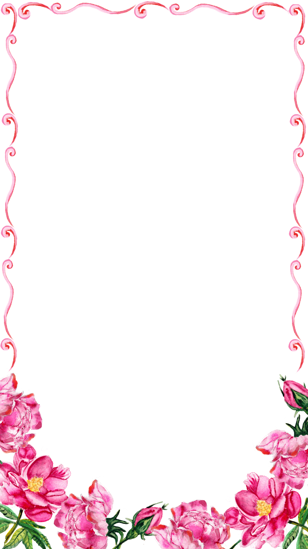 Floral Rose Border Transparent PNG Image