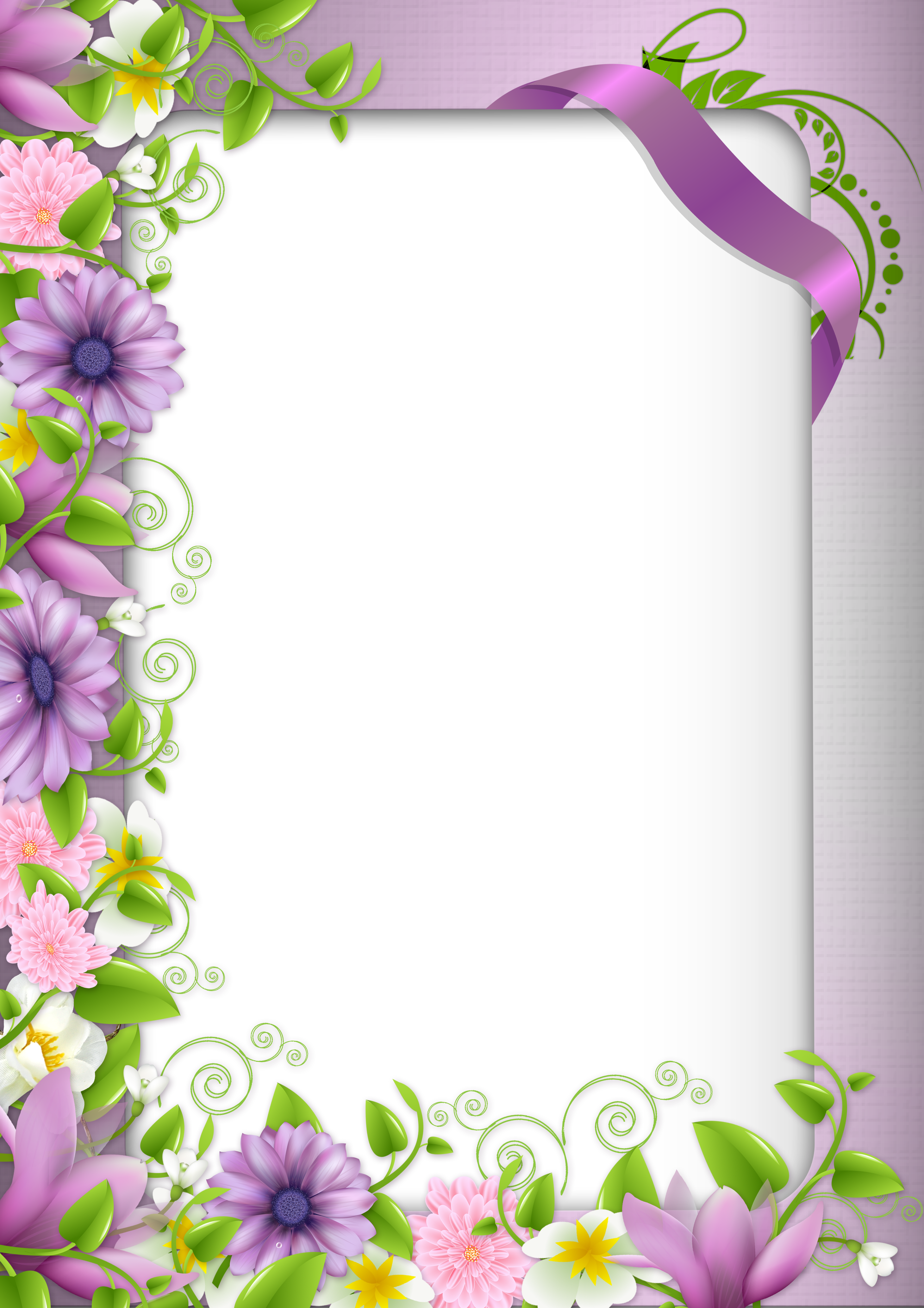 Frame Flower Border Transparent PNG Image