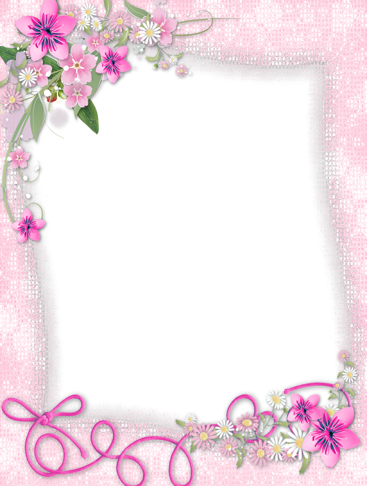 Vector Frame Flower Border File Transparent PNG Image