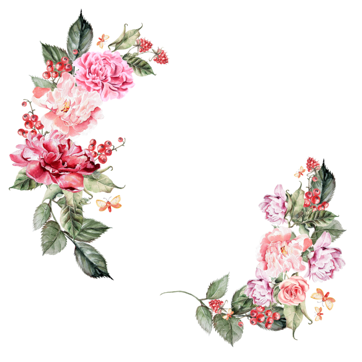 Floral Frame Border Transparent PNG Image