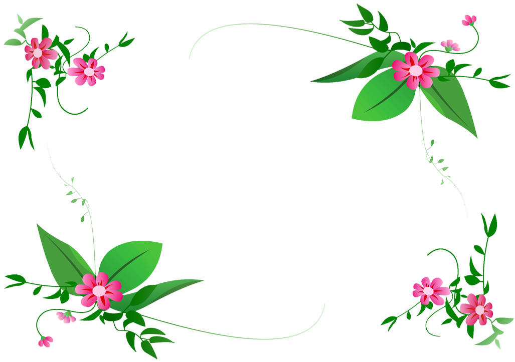 Floral Frame Border Transparent PNG Image