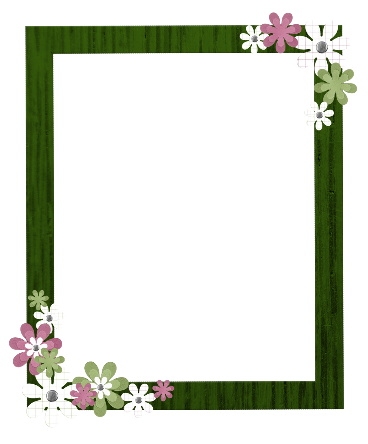 Frame Square Border Flower Transparent PNG Image