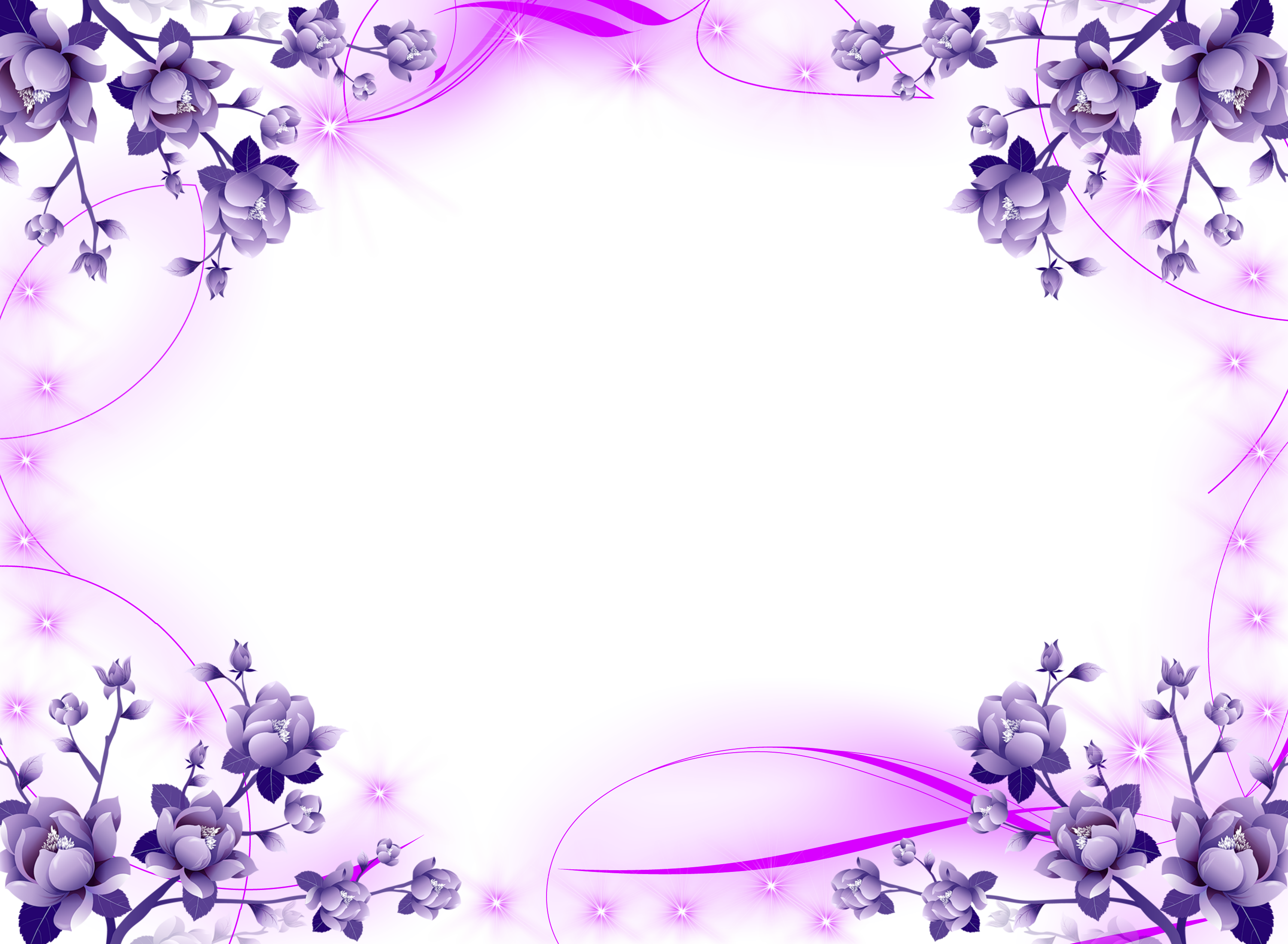 Square Frame Vector Flower Border Transparent PNG Image