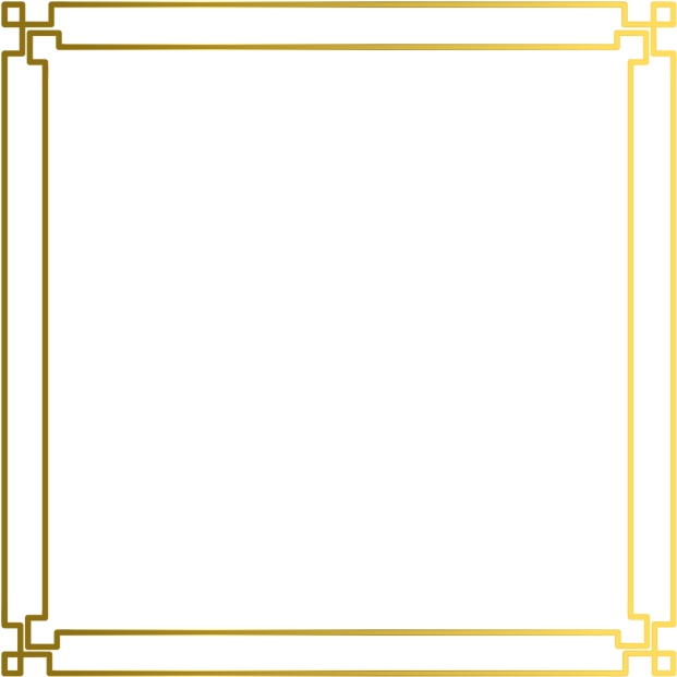 Abstract Frame Gold Transparent PNG Image