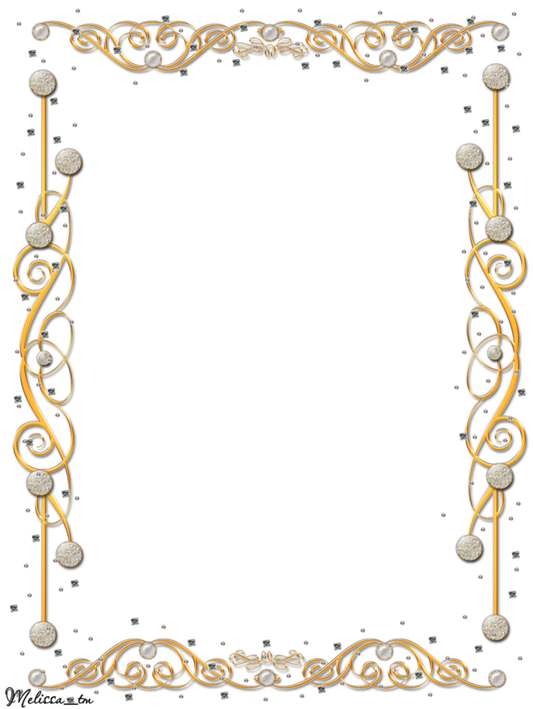 Abstract Frame Gold Transparent PNG Image