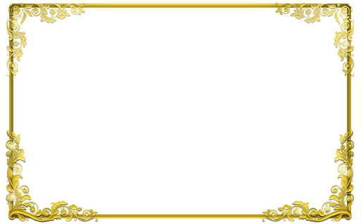 Abstract Frame Gold Transparent PNG Image