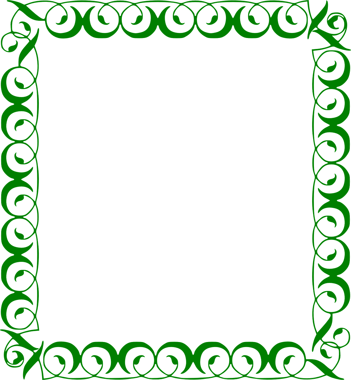 Green Frame Border Transparent PNG Image