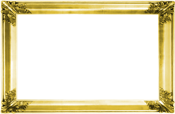 Golden Frame Transparent PNG Image