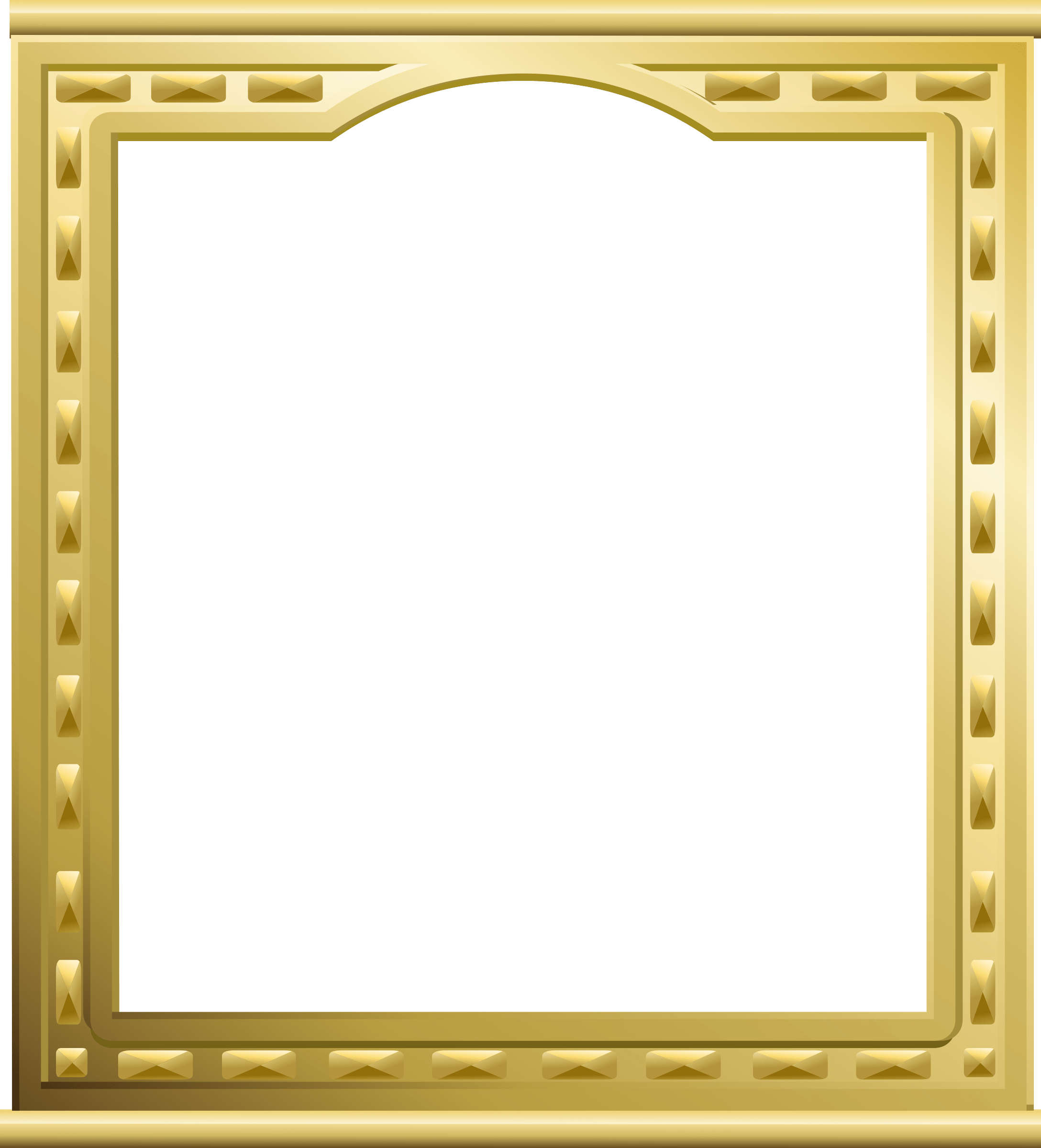 Golden Frame Transparent PNG Image