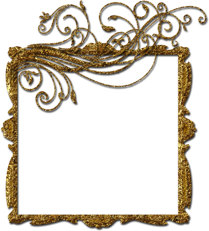 Golden Frame Transparent PNG Image