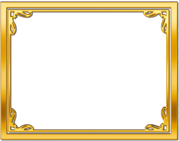Frame Gold Rectangle Transparent PNG Image