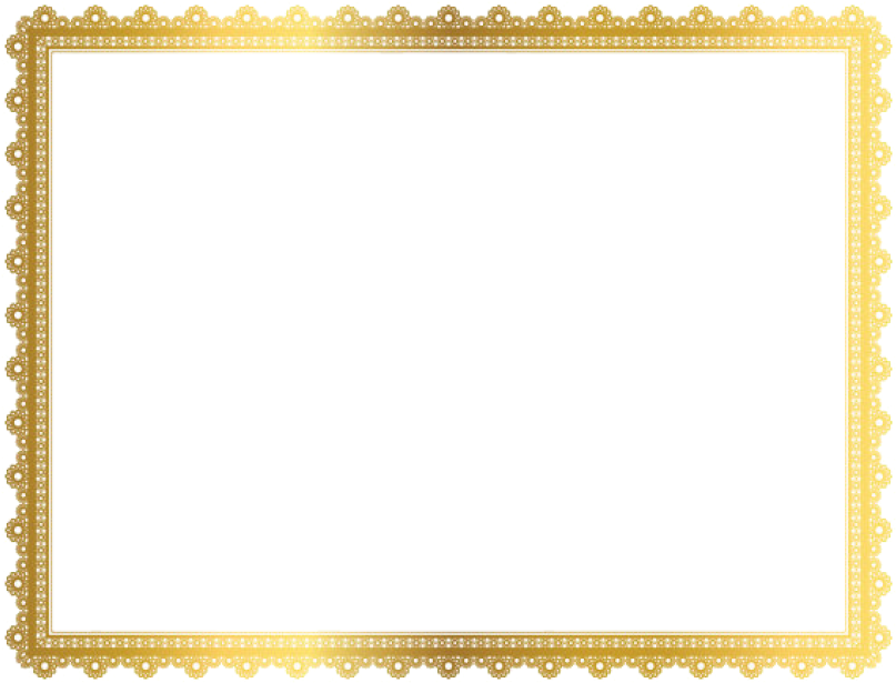 Frame Gold Rectangle Transparent PNG Image