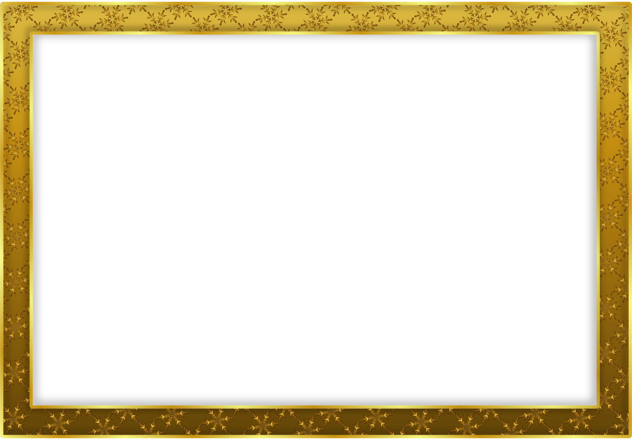 Golden Frame Rectangle Transparent PNG Image