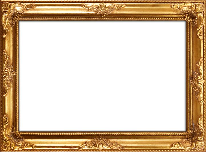 Golden Frame Rectangle Transparent PNG Image