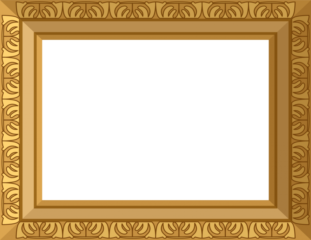 Golden Frame Rectangle Transparent PNG Image