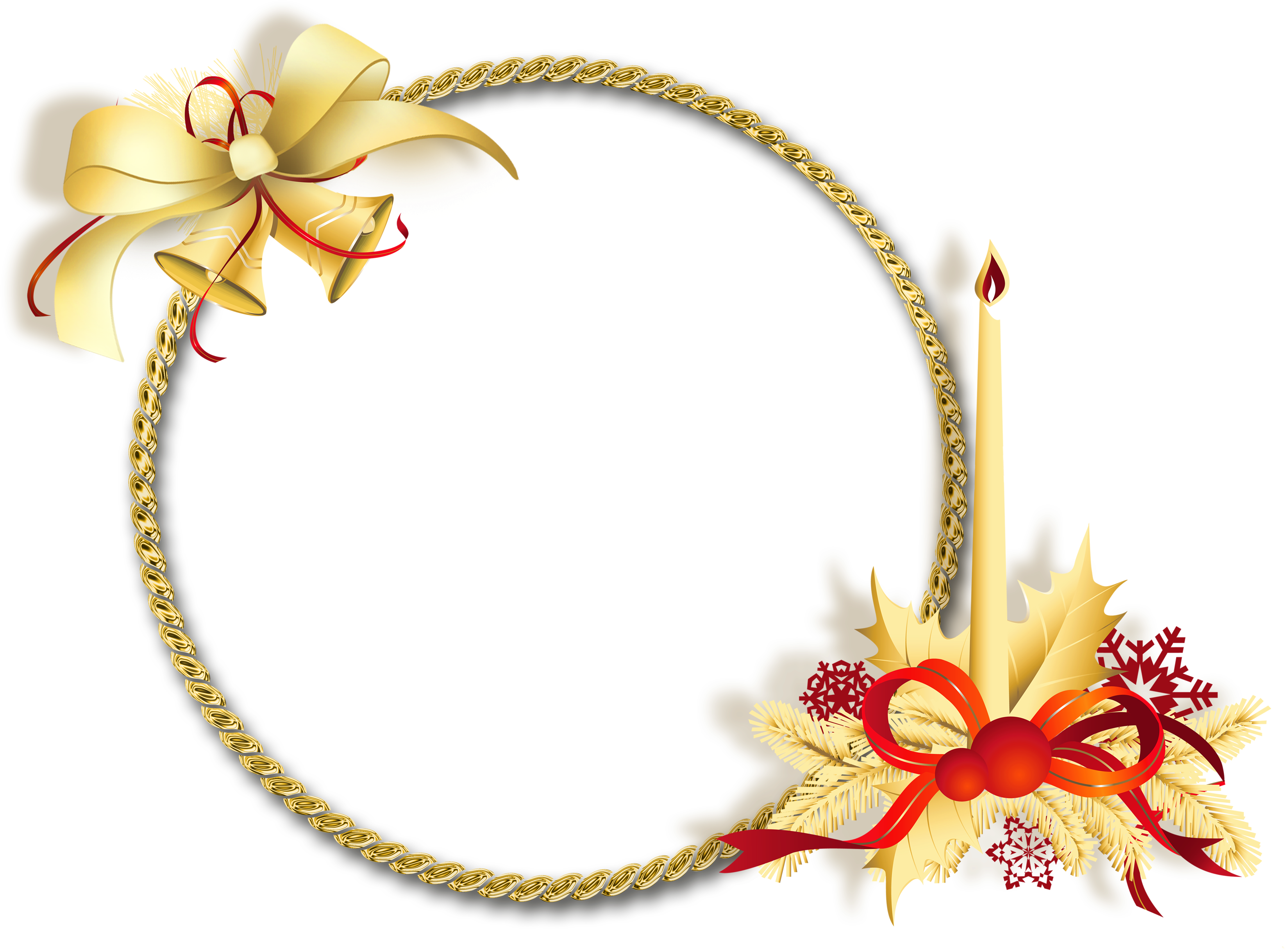 Golden Frame Vector Transparent PNG Image