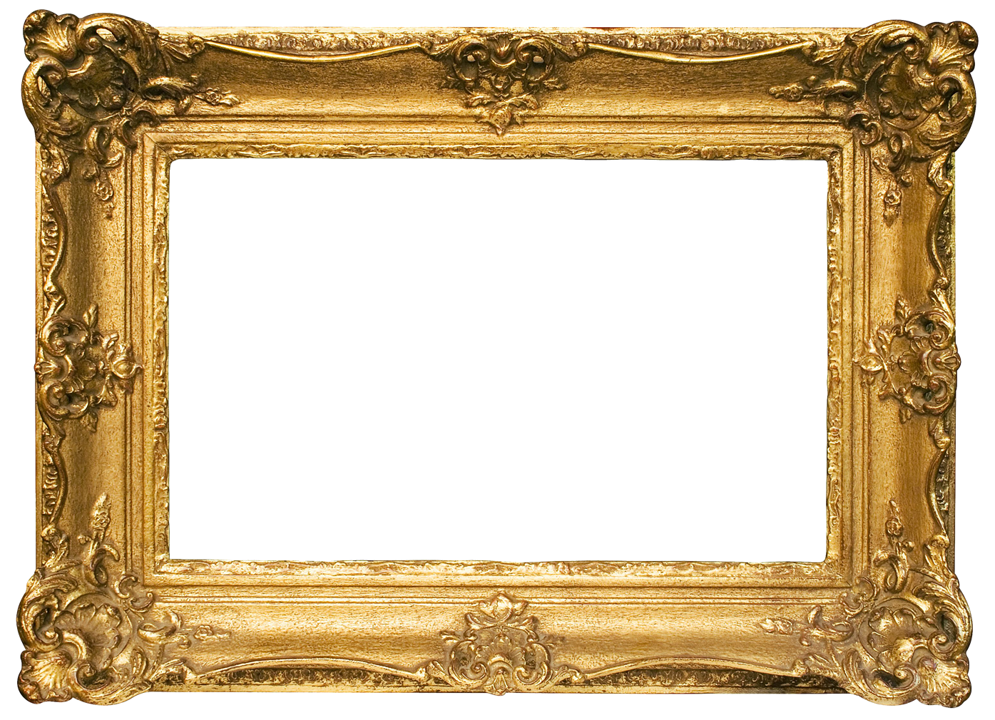 Vintage Frame Gold Transparent PNG Image