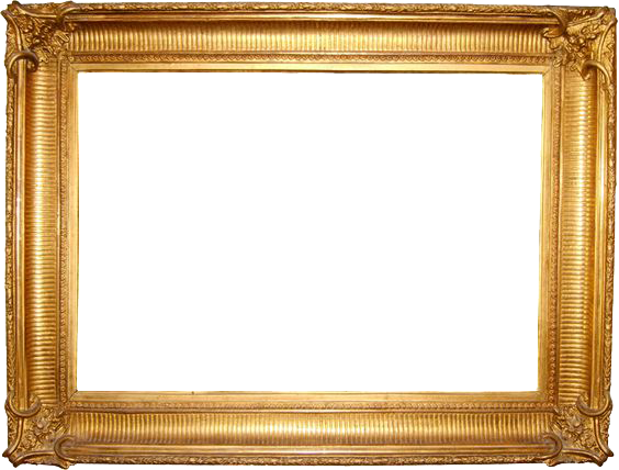 Vintage Frame Gold Transparent PNG Image