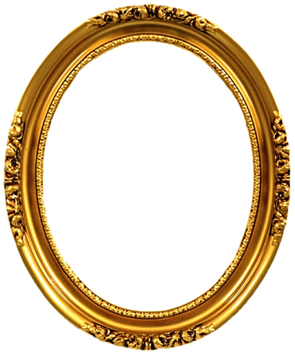 Golden Frame Wedding Transparent PNG Image