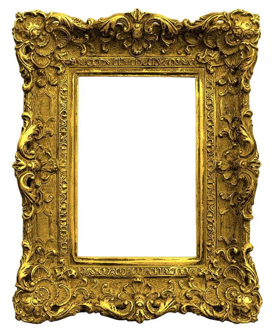 Golden Frame Wedding File Transparent PNG Image