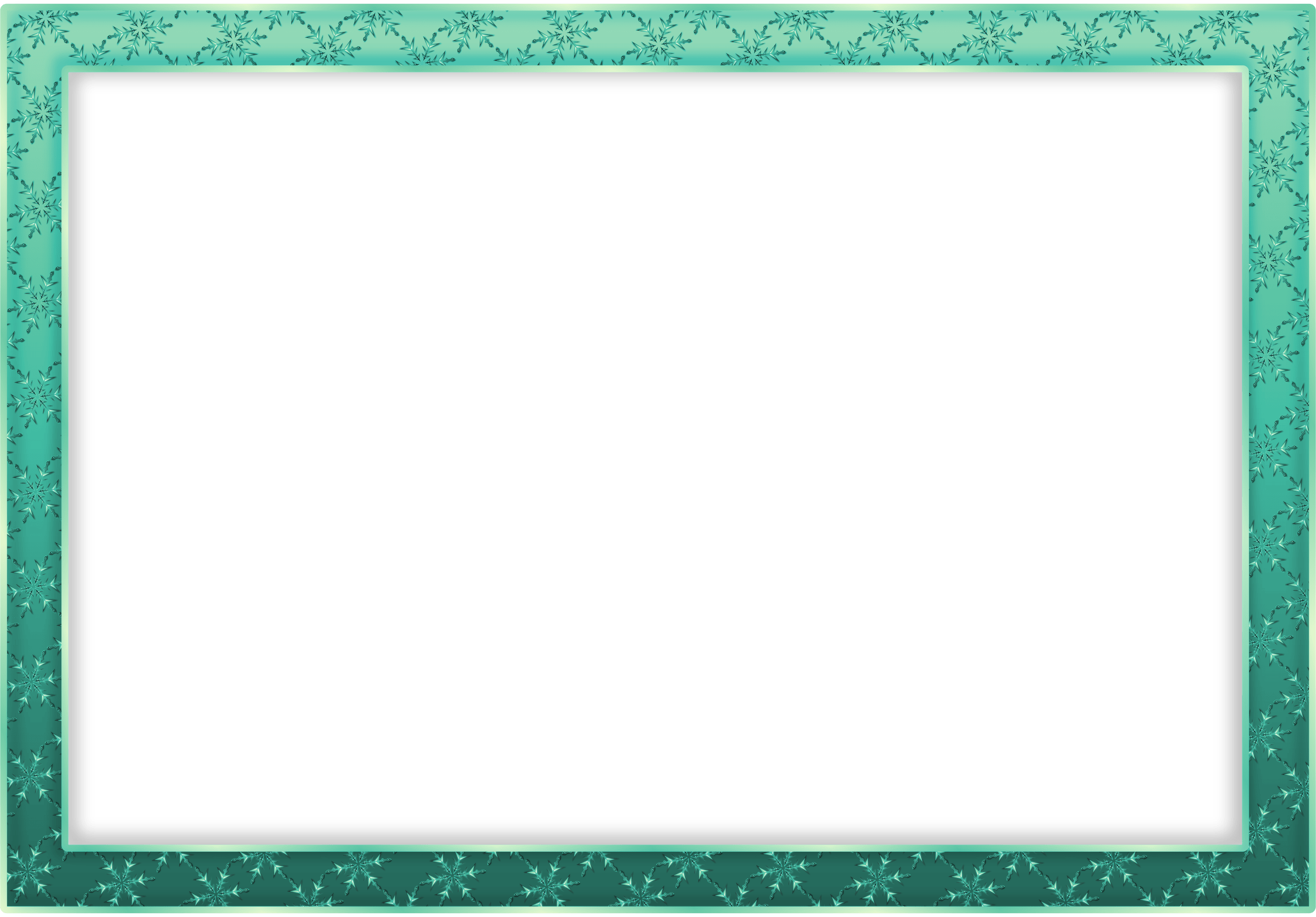 Frame Teal Rectangle Transparent PNG Image