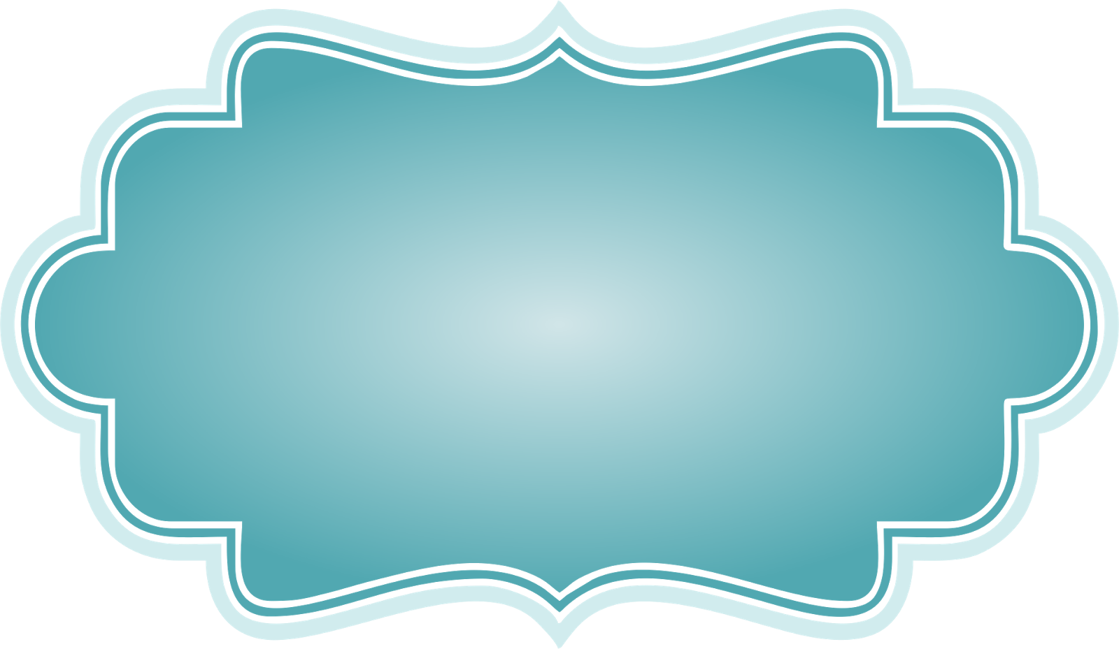Frame Teal Rectangle Transparent PNG Image