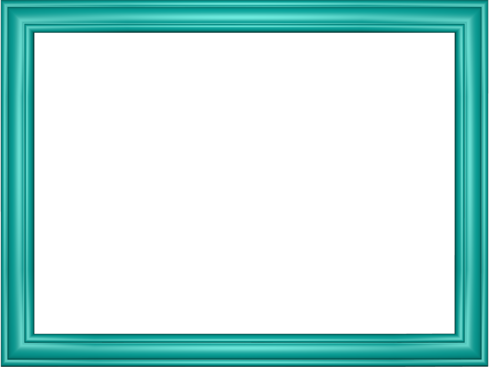 Frame Teal Rectangle Transparent PNG Image