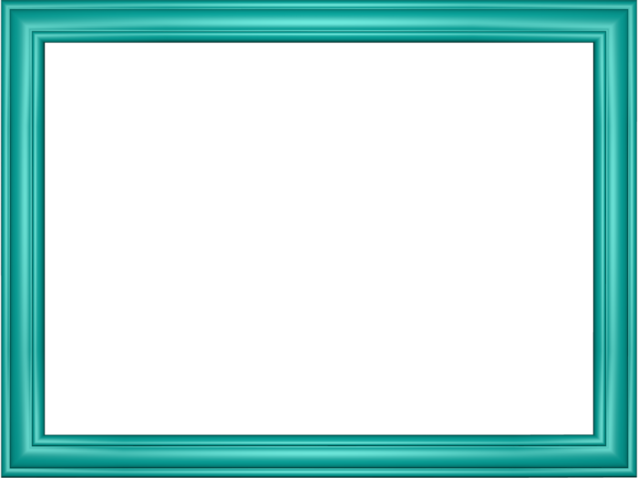 Frame Square Teal Transparent PNG Image