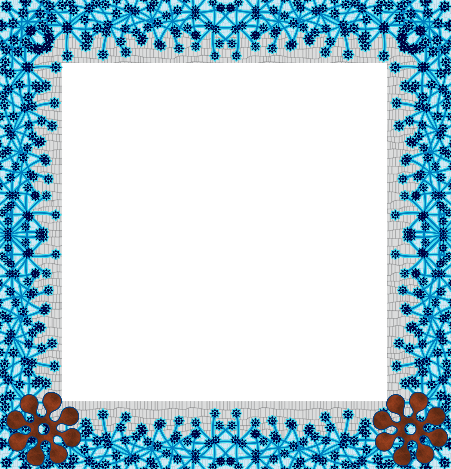 Frame Square Teal Transparent PNG Image