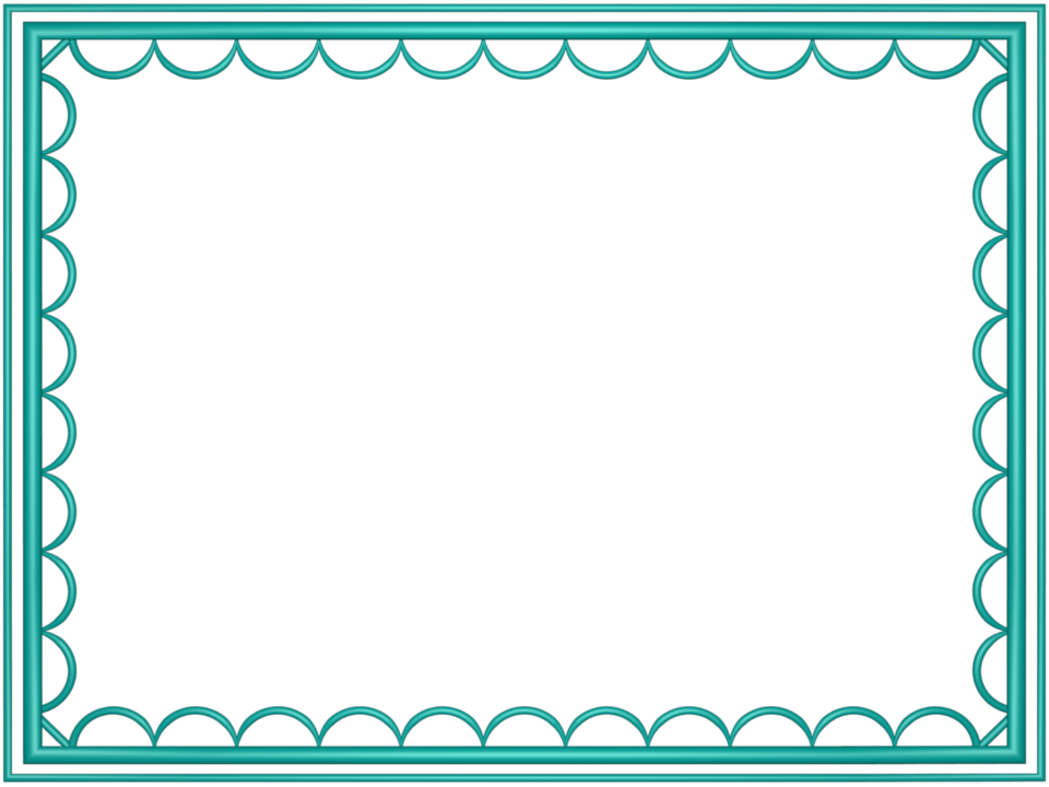 Frame Square Teal Transparent PNG Image