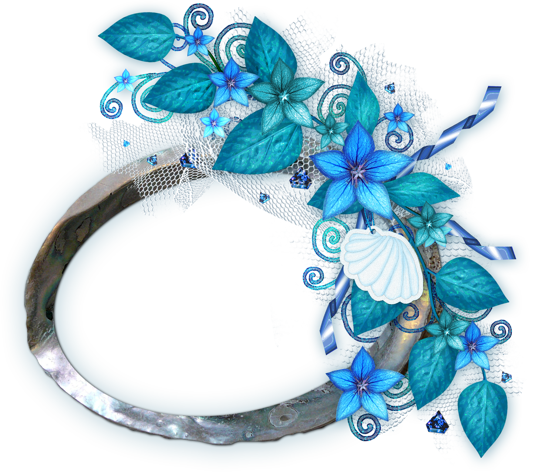Frame Teal Transparent PNG Image