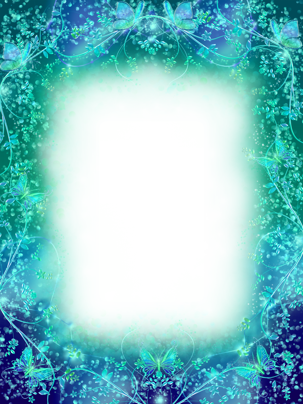 Frame Teal Transparent PNG Image