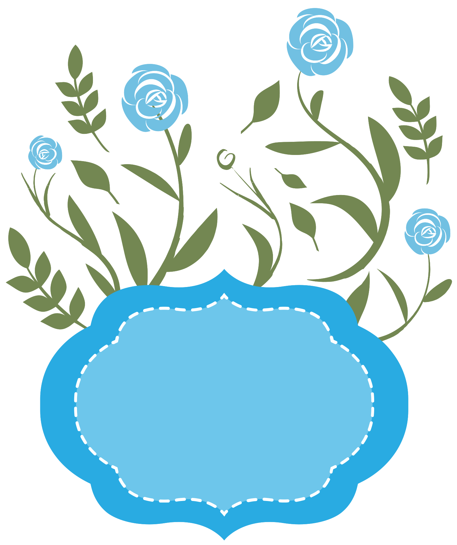Frame Vector Teal Transparent PNG Image