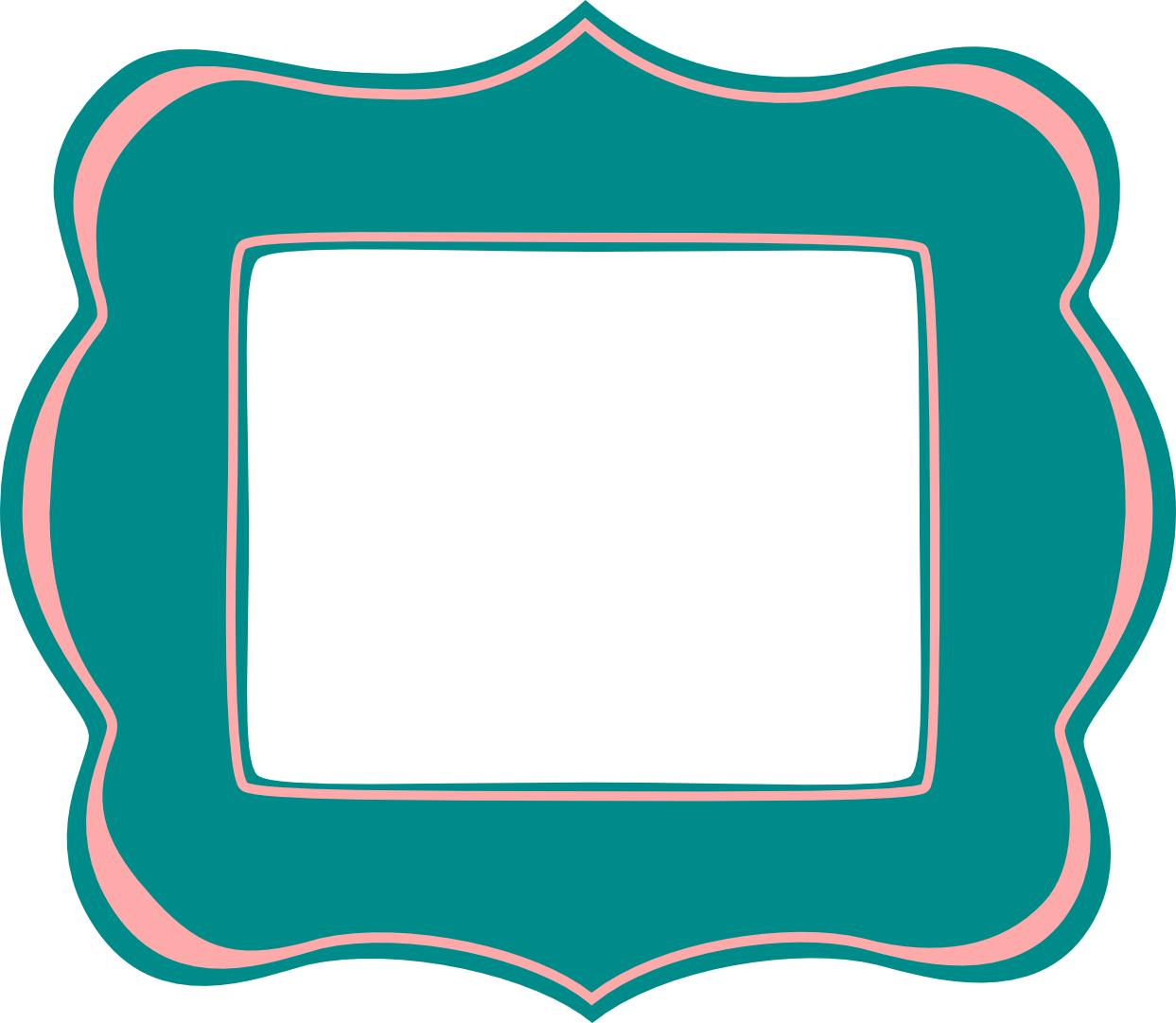 Frame Vector Teal Transparent PNG Image