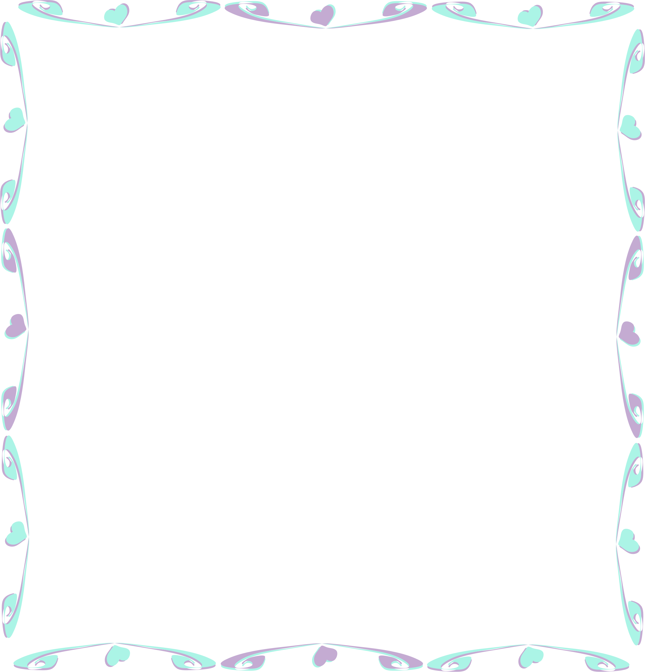 Frame Vector Teal Transparent PNG Image
