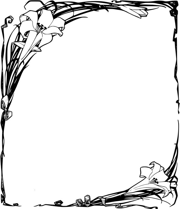 Funeral Border Frame Transparent PNG Image