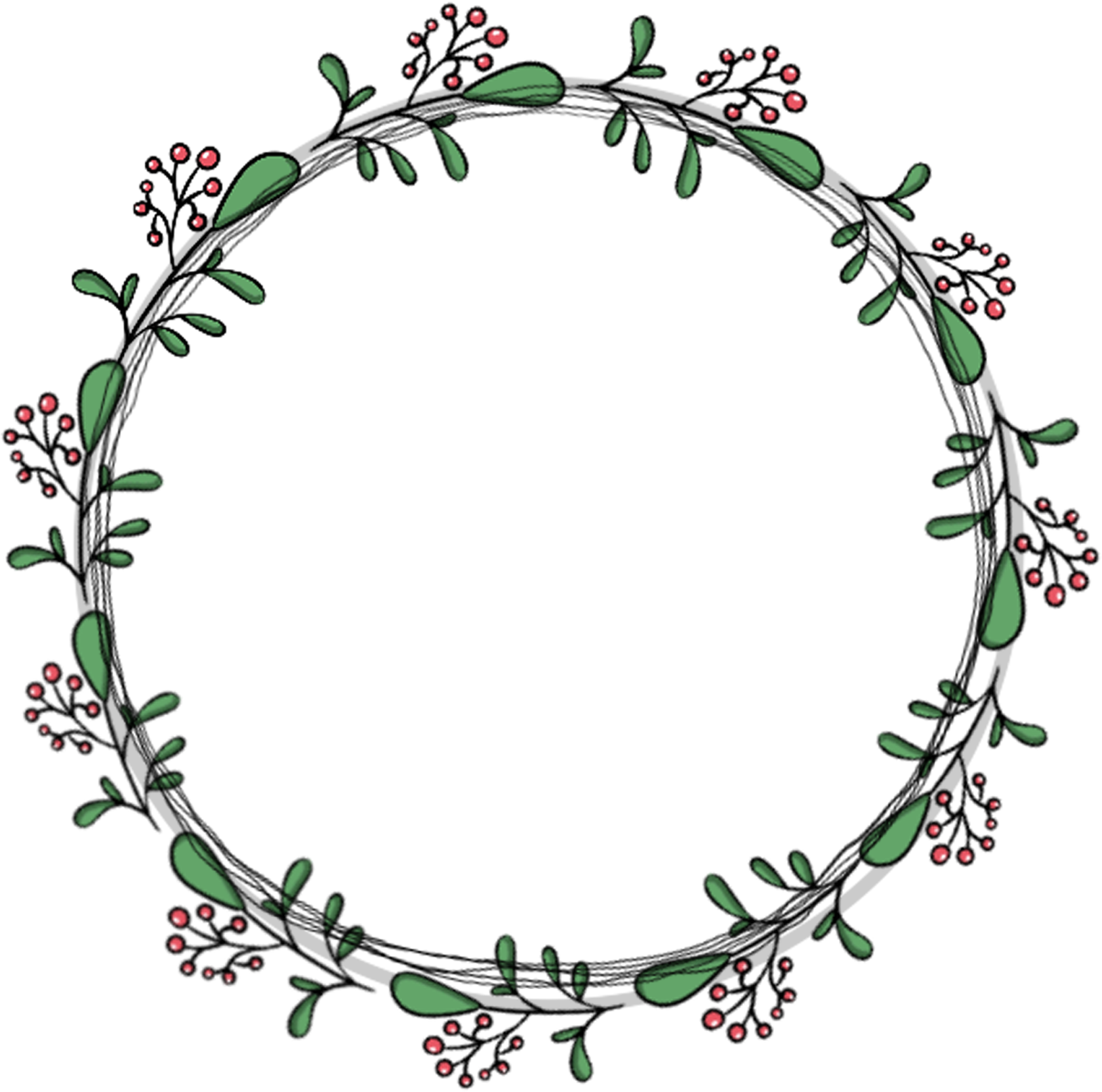 Frame Vector Circle Garland Transparent PNG Image