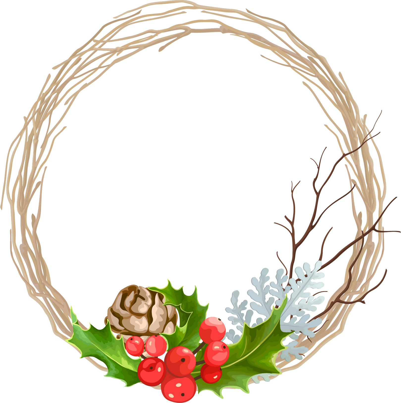 Frame Vector Circle Garland Transparent PNG Image